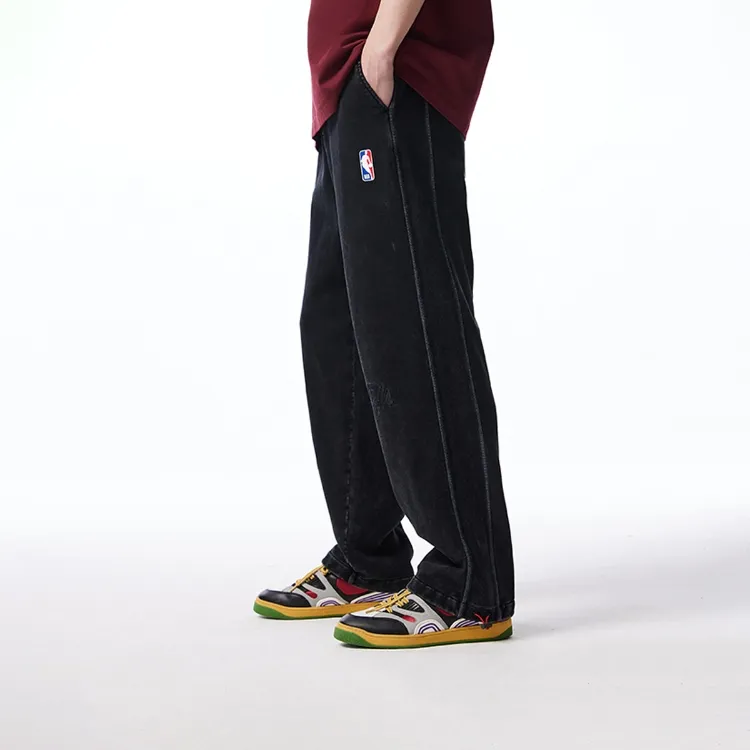 JACK JONES· JACK&JONESxNBA Knitted Sweatpants Men's Black Sand Color-2