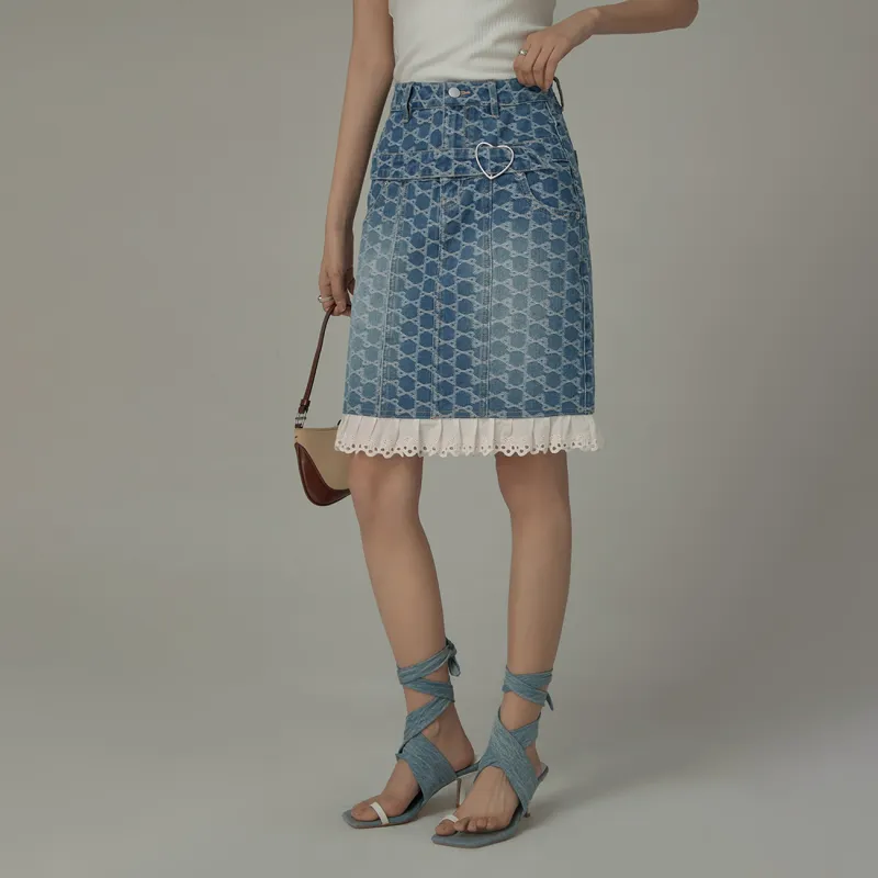 CHUU Denim Short Skirts Women's Blue-2
