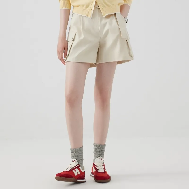 Teenie Weenie x &PACAIN Casual Shorts Women's Ivory-2