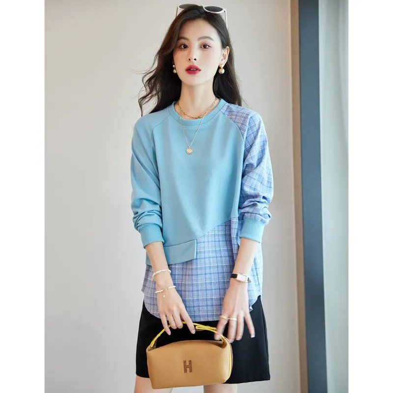 Like The Age Of Water Sweatshirt Loose Fit Women's Blue-4