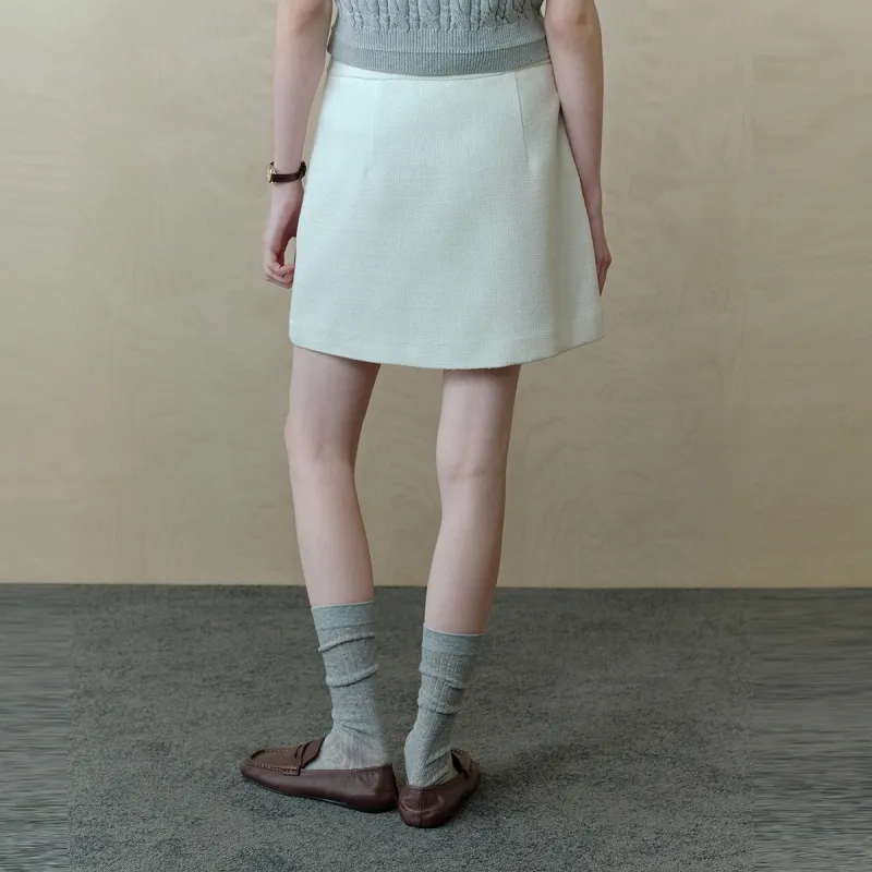 Teenie Weenie Casual Short Skirts Women's Ivory White-6