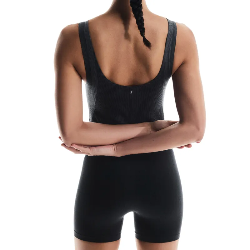 On SS25 Studio Knit Bodysuit Workout Clothing Women's Black-3