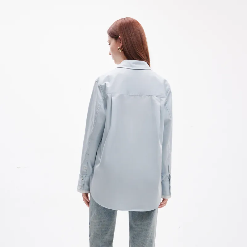 ONLY Shirt Women's A43 Song Blue-4