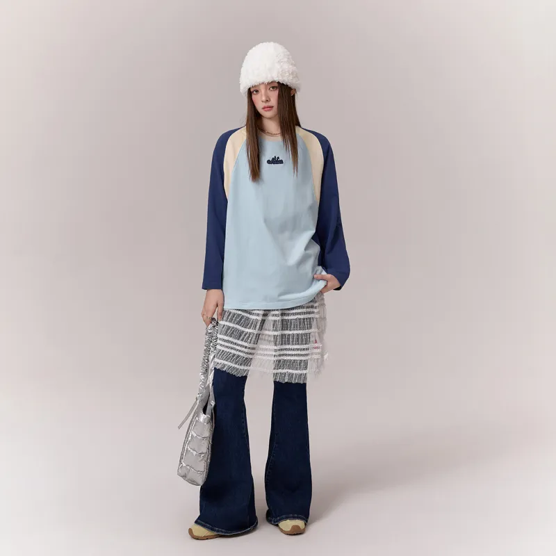 CHUU T Shirts Women's Gray Blue-3