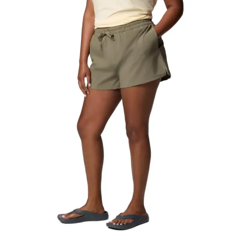 Columbia Bogata Bay Casual Shorts Women's Stone Green-2