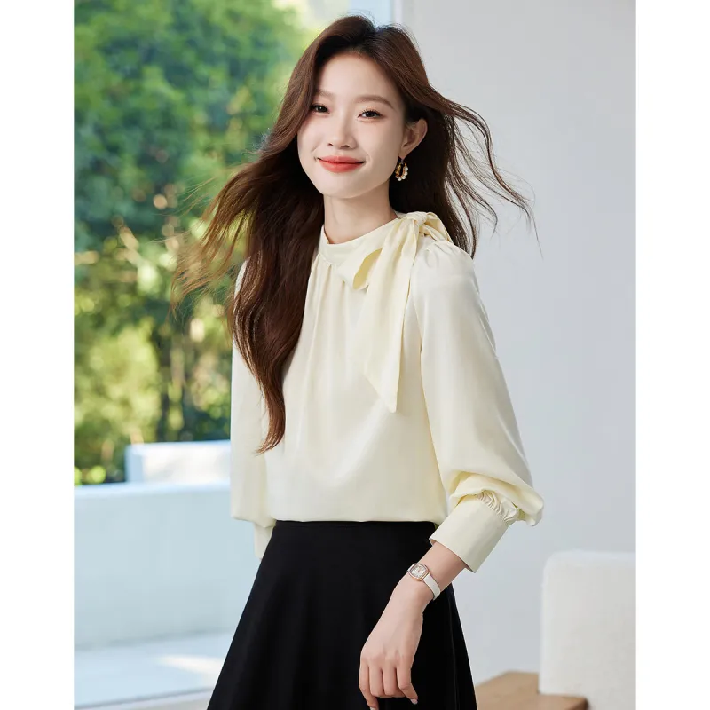 Love Elaine Shirt Women's Beige Apricot-2
