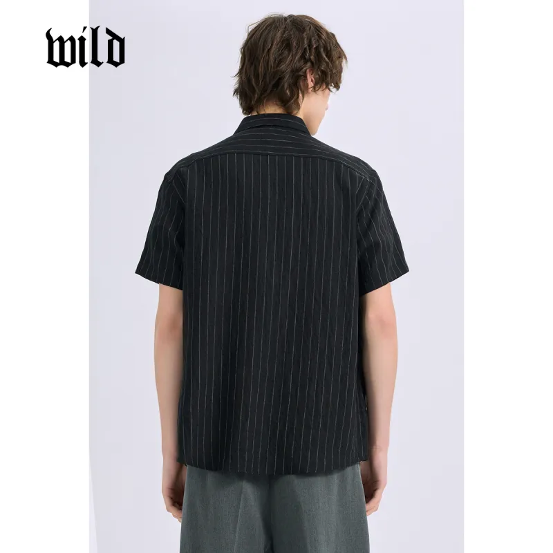 WILD LEADER Shirts Men Mysterious Black[CW51585A43]-2