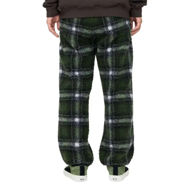Gramicci Shadow Plaid Sherpa Pant Casual Pants Men's Olive Green-3