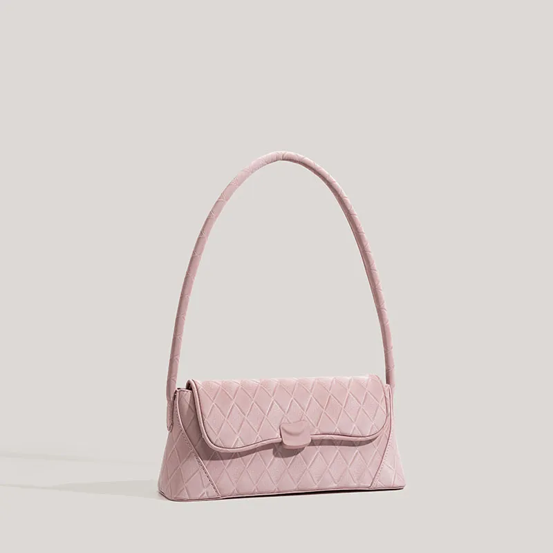 NATTY PU Underarm Shoulder Bag Women's Pink/Ecru-2