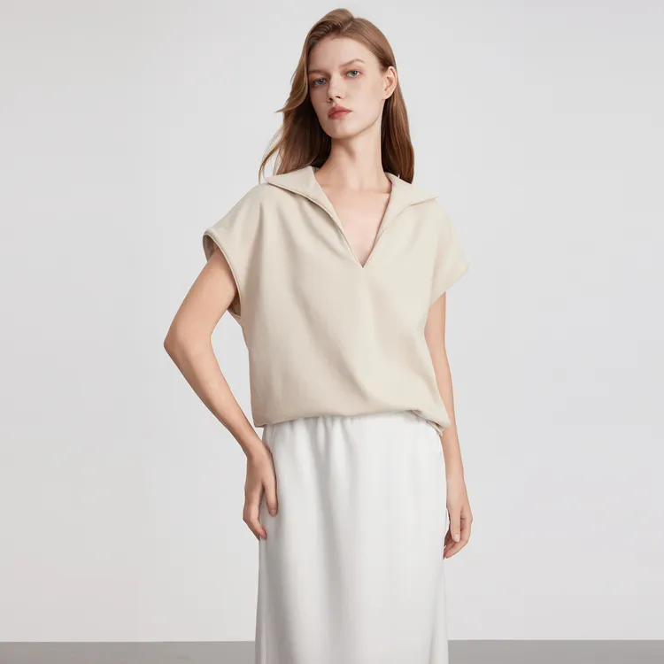 ELLE T Shirts Women's Light Khaki-4
