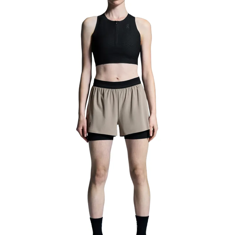 On Performance Sports Shorts Women's Brown-1