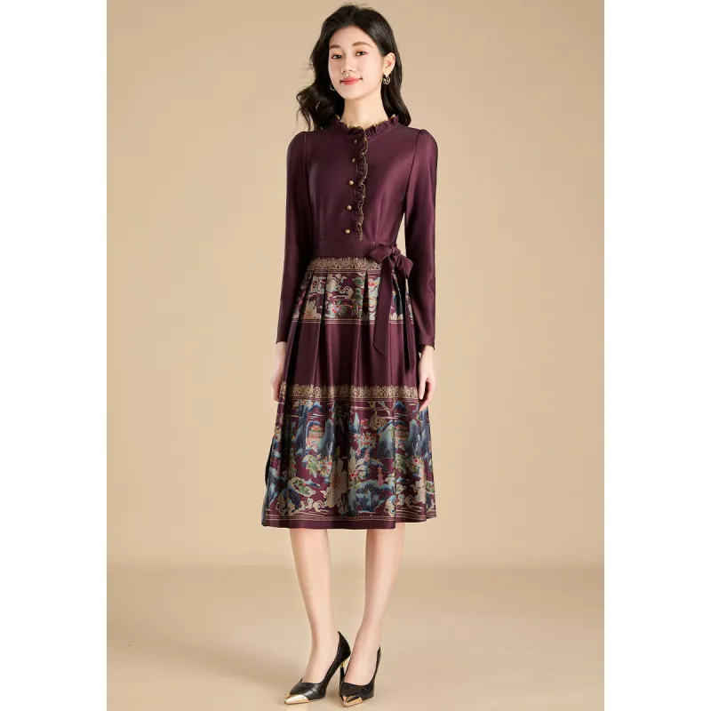 Mylan Spring, Fall Long Sleeved Dress Regular Women's Red Collection Brand, Stay Updated With Event Alerts-4