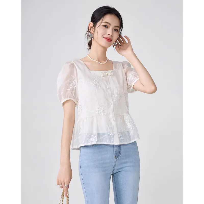 Love Elaine Shirt Women's Apricot-1