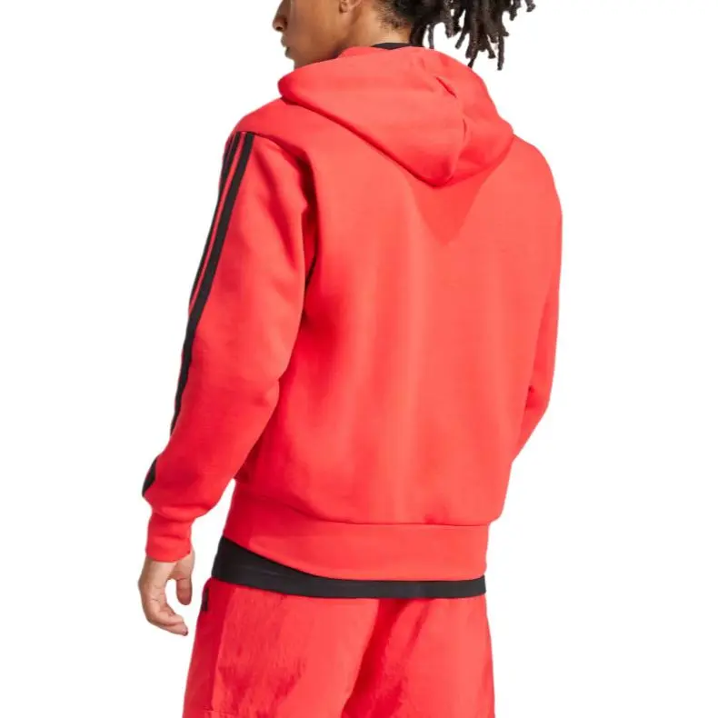 Adidas Free Shipping With AdiClub Essentials 3 Stripes Fleece Hoodie-2