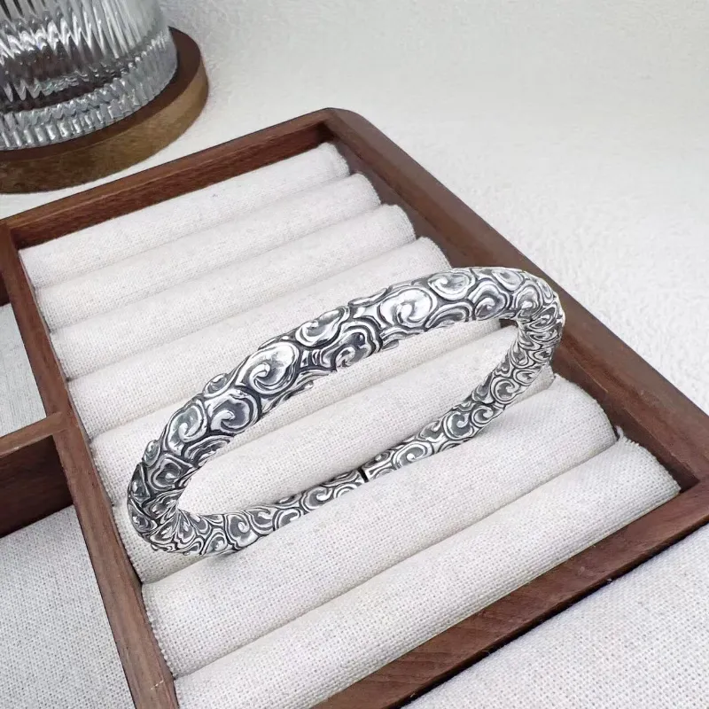 FUYUFU 999 Fine Silver Bangles Unisex-4