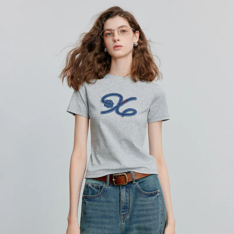 Initial Language T Shirt Women's-7