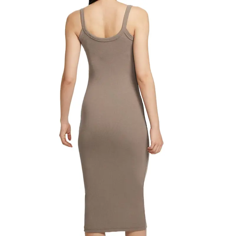 Nike SwooshSportswear Chill Knit Golji Sleeveless Dress Women's Umber-1