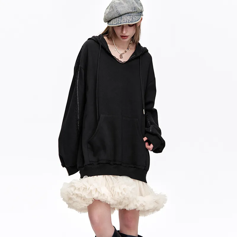 ELF SACK Long Sleeved Dress Women's Ballet Black-3