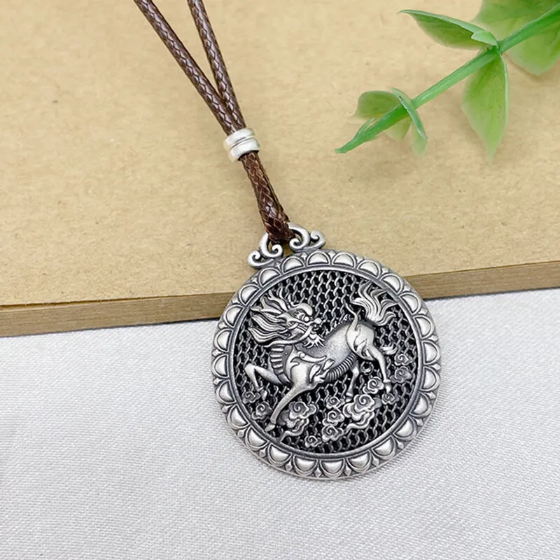FUYUFU 999 Fine Silver Pendants Unisex-4
