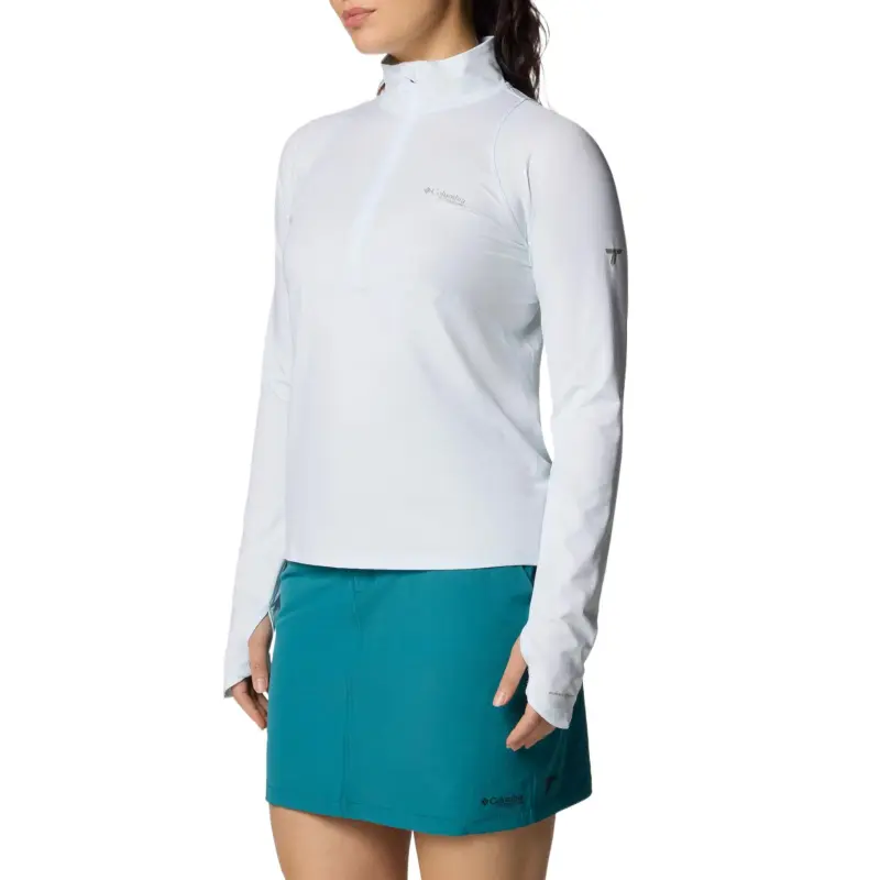 Columbia Summit Valley Omni-Shade Omni-Freeze Omni-Wick Titanium Shirt Women's White-2