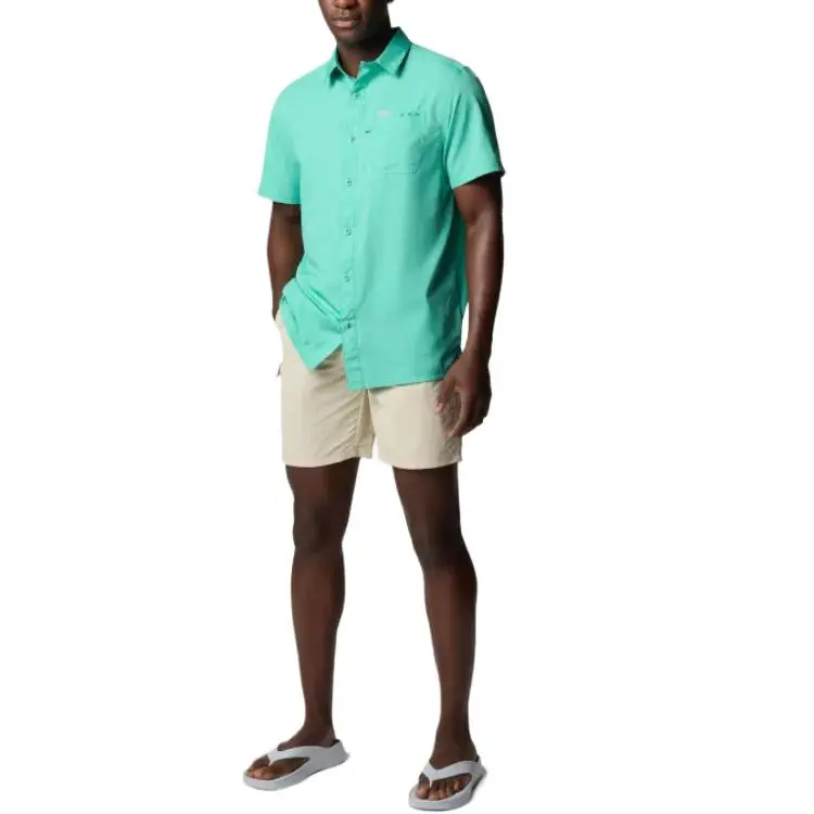 Columbia PFG Slack Tide Shirt Men's Enamel Green-3