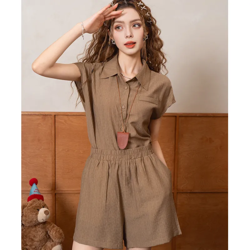 FAWENXIANGZI Summer Casual Suit Loose Fit Women's-8