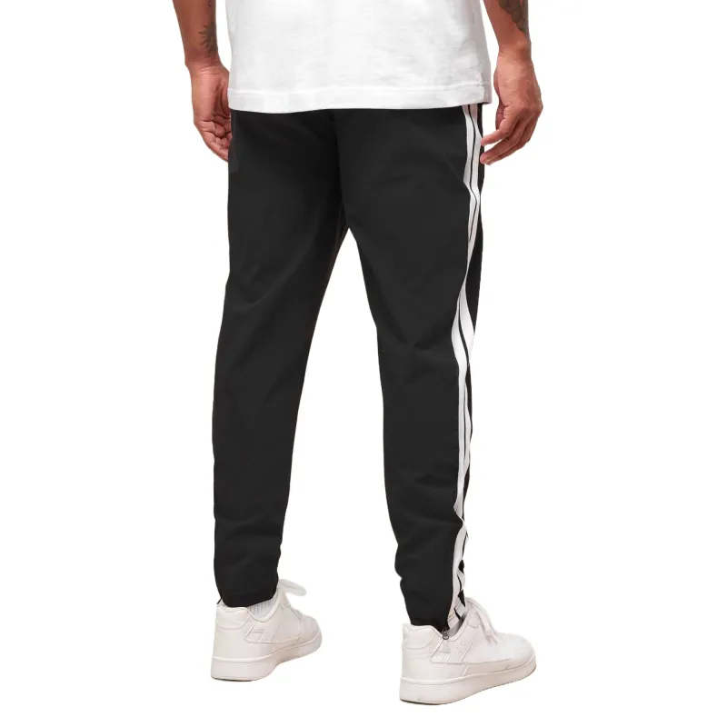 GYMSHARK Retro Side Stripe Joggers Sports Pants Men's Black-1