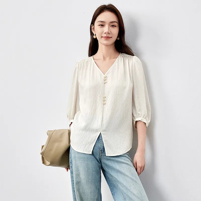 SENTUBILA Shirts Women's Light Apricot-5