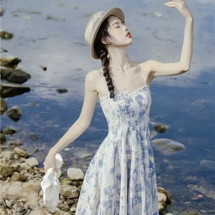 AURORA MUSE Slip Dress Women's Blue-2
