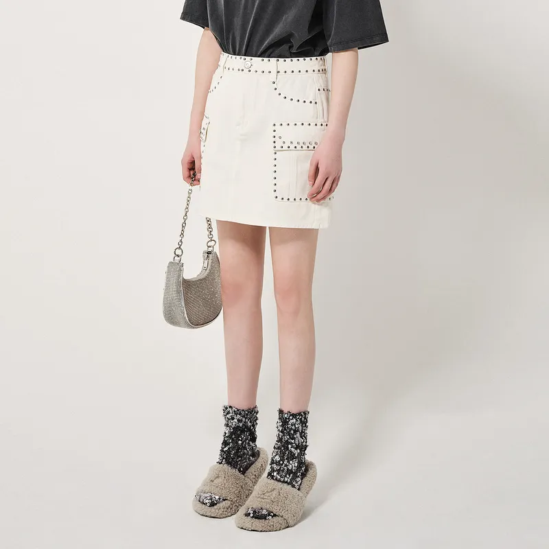 D'zzit Casual Short Skirts Women's Light Yellow-2