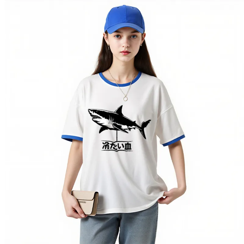 FAIRWHALE Drop Shoulder Sleeve T Shirt Women's-14