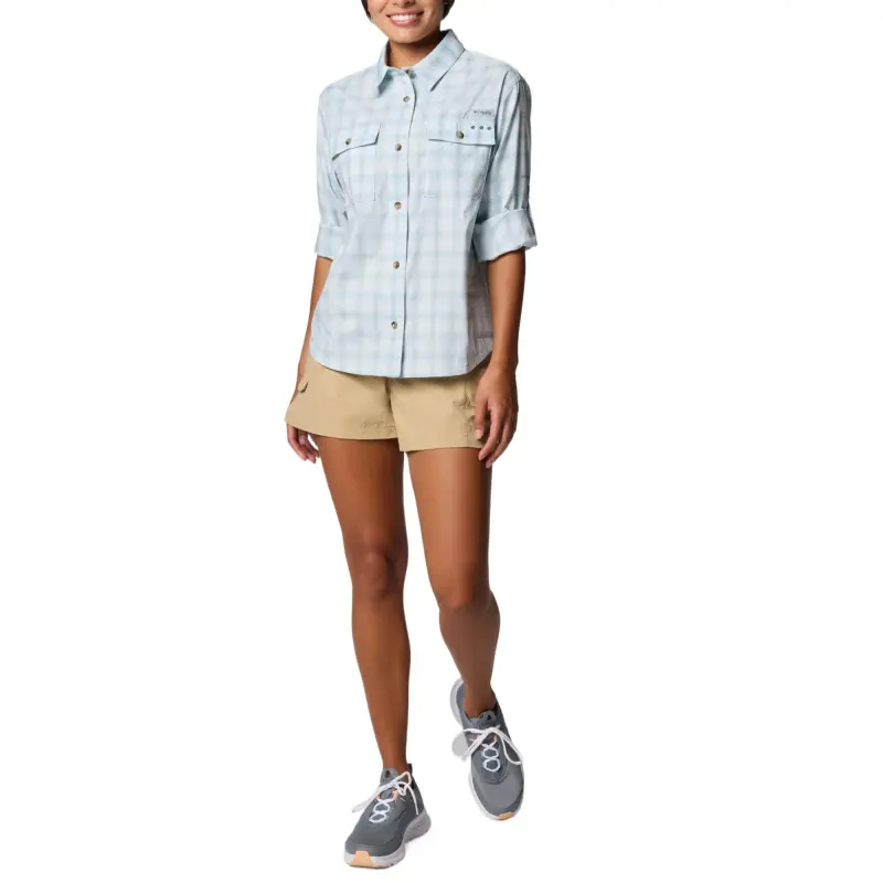 Columbia PFG Wild Cast™ Performance Shirt Women's Fragmented Blue-3