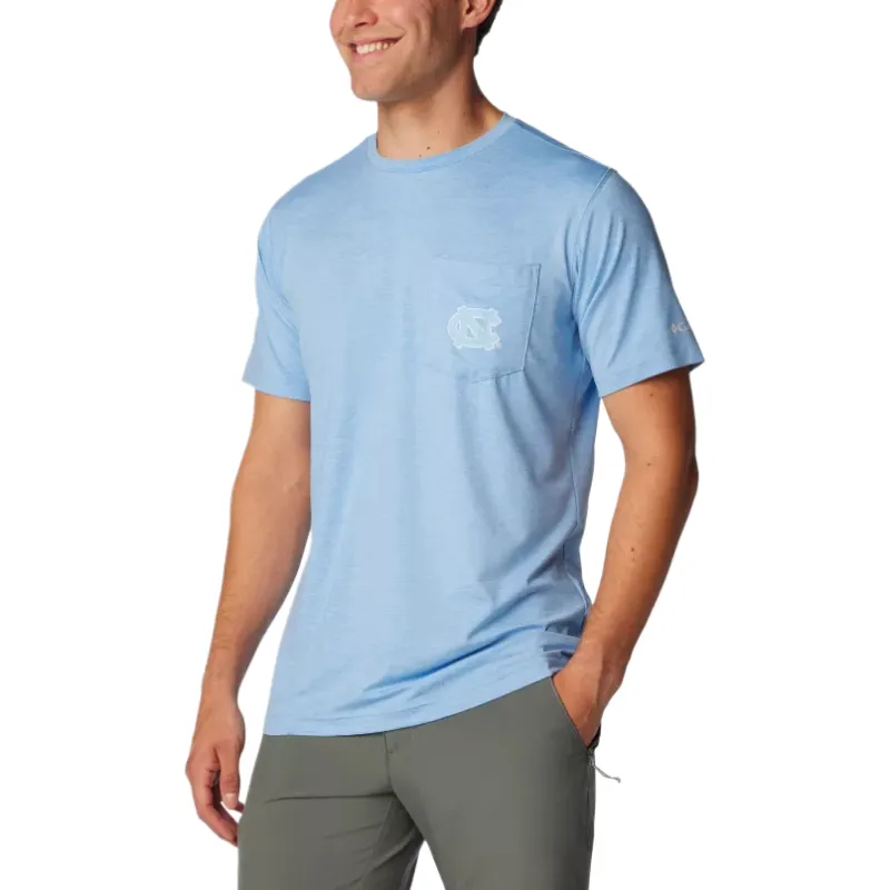 Columbia Collegiate Tech Trail T Shirt Men's Light Blue-1