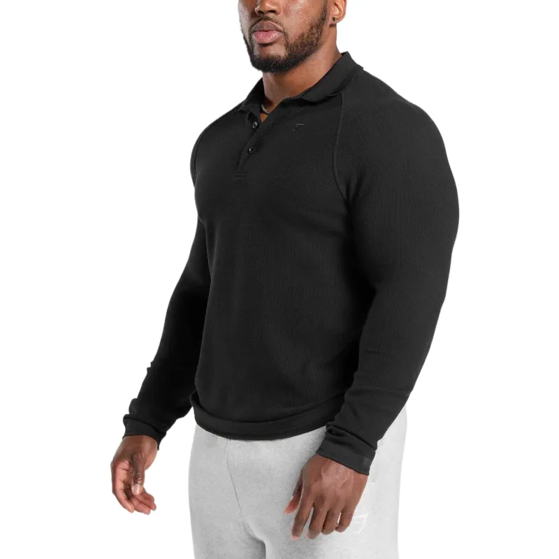 GYMSHARK Polo Shirt Men's Black-2