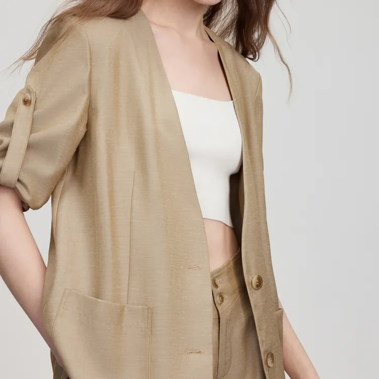 ELLE Business Suit Women's Light Brown-5