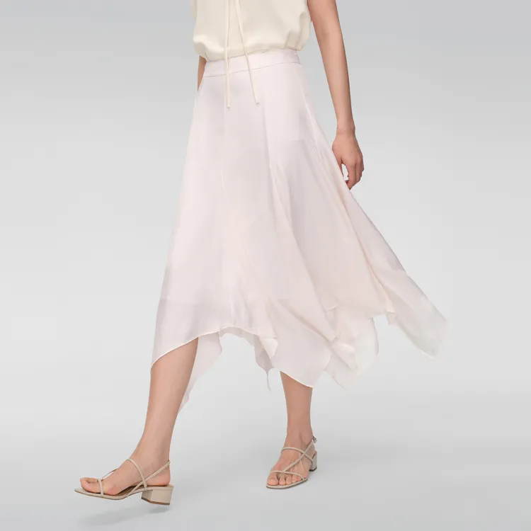 OVV Casual Long Skirt Women's Nude Pink-2