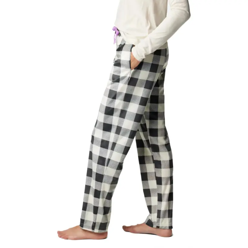 Columbia Minky Pajama Pants Women's Black White Plaid-2