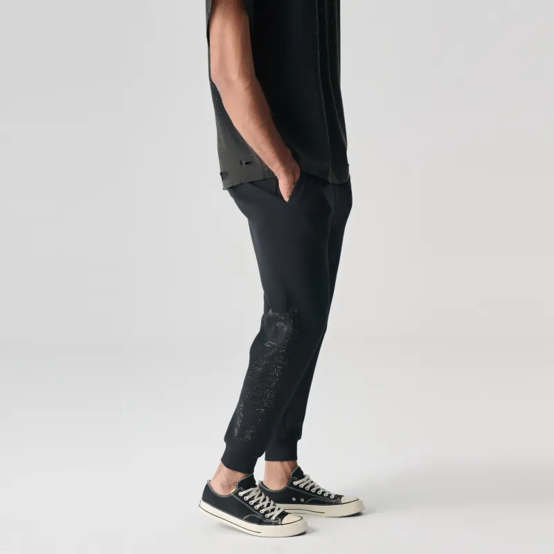 TCH Casual Pants Unisex Black Base With Silver Logo-6