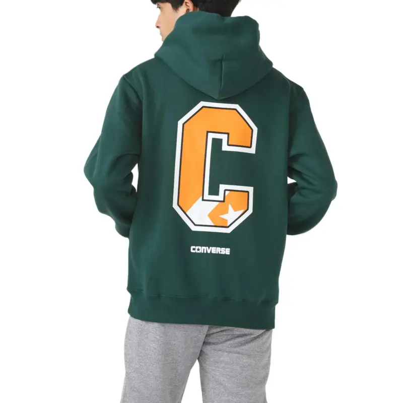 Converse BACK PRINT SWEAT HOODIE Sweatshirt Men's Dark Green-3