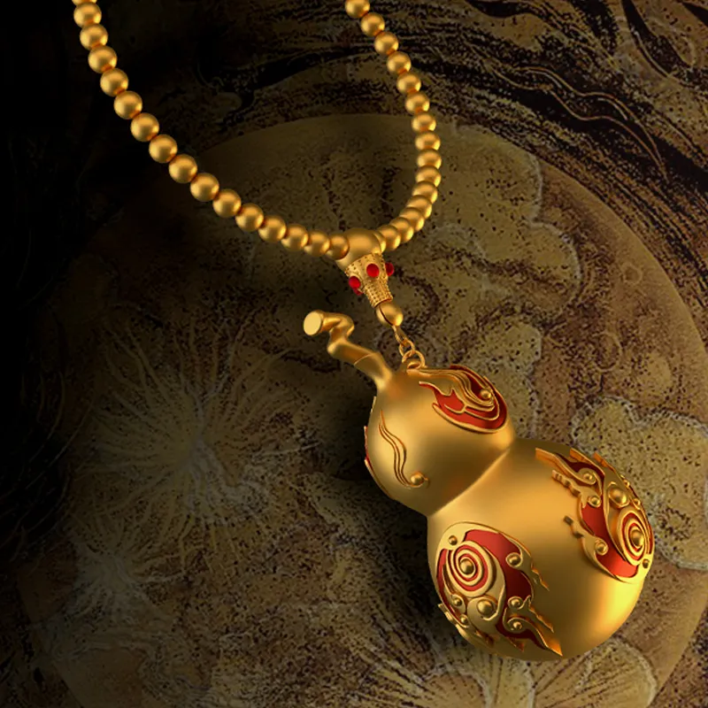 TENGXUNSHIPINCAOCHANGDI With The Phoenix Alloy Gourd Beaded Bracelet Lanyards-4