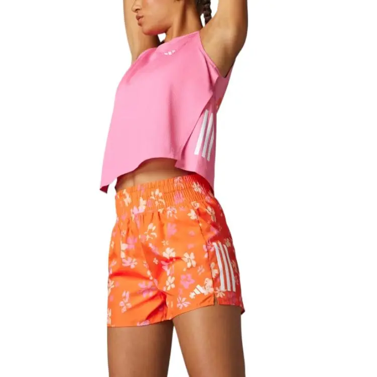 Adidas Free Shipping With AdiClub Own The Run Climacool High Rise Floral Shorts-1