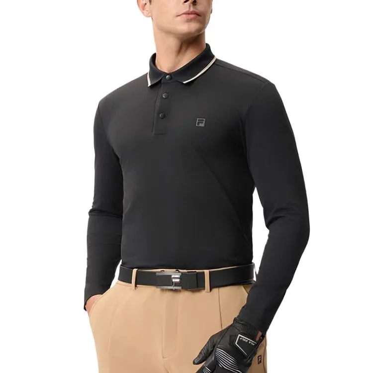FILA Golf Series Polo Shirt Men's Pitch Black-3