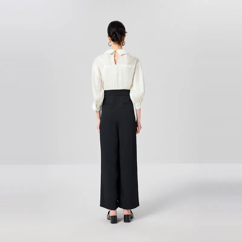 BADINA Jumpsuit Women's White Set Black-2
