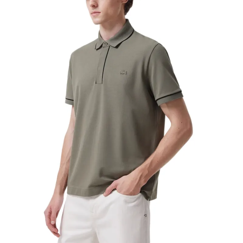 LACOSTE SS24 Polo Shirt Men's Army Green-3