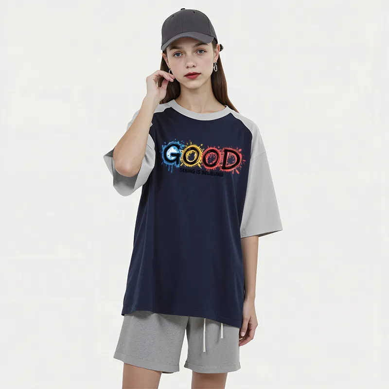 FAIRWHALE Drop Shoulder Sleeve T Shirt Women's-11
