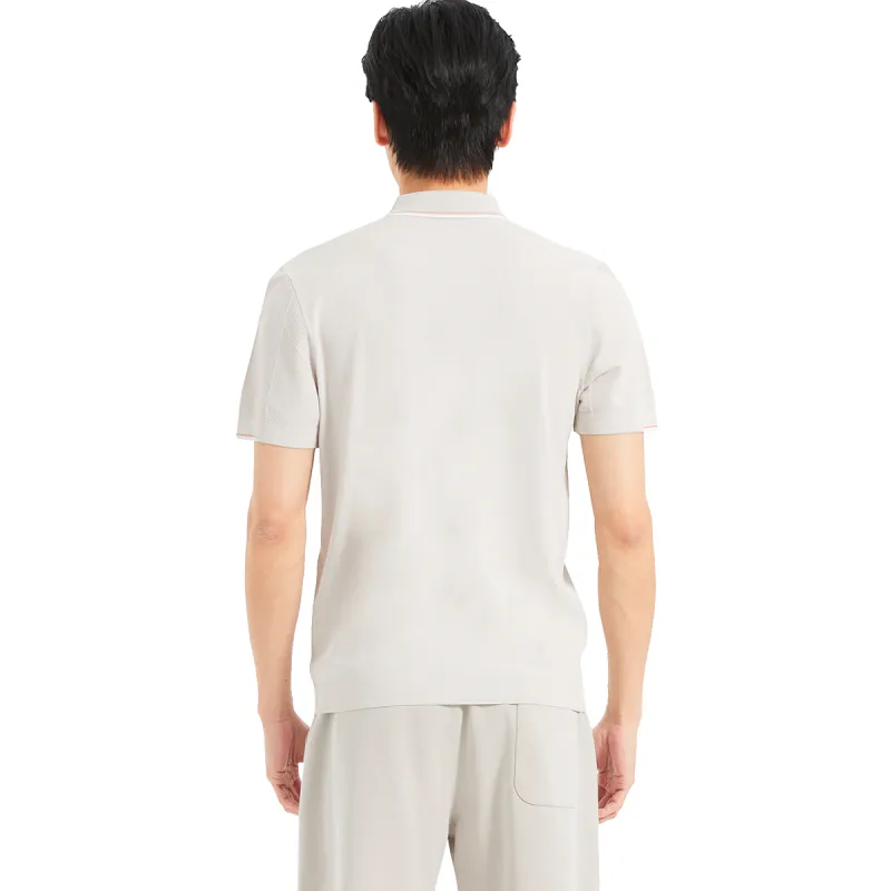 LESS IS MORE Polo Shirt Men's Khaki Gray-1