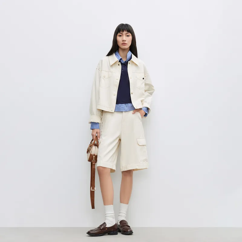 ONLY Trench Coat Women's Antique White Color-3
