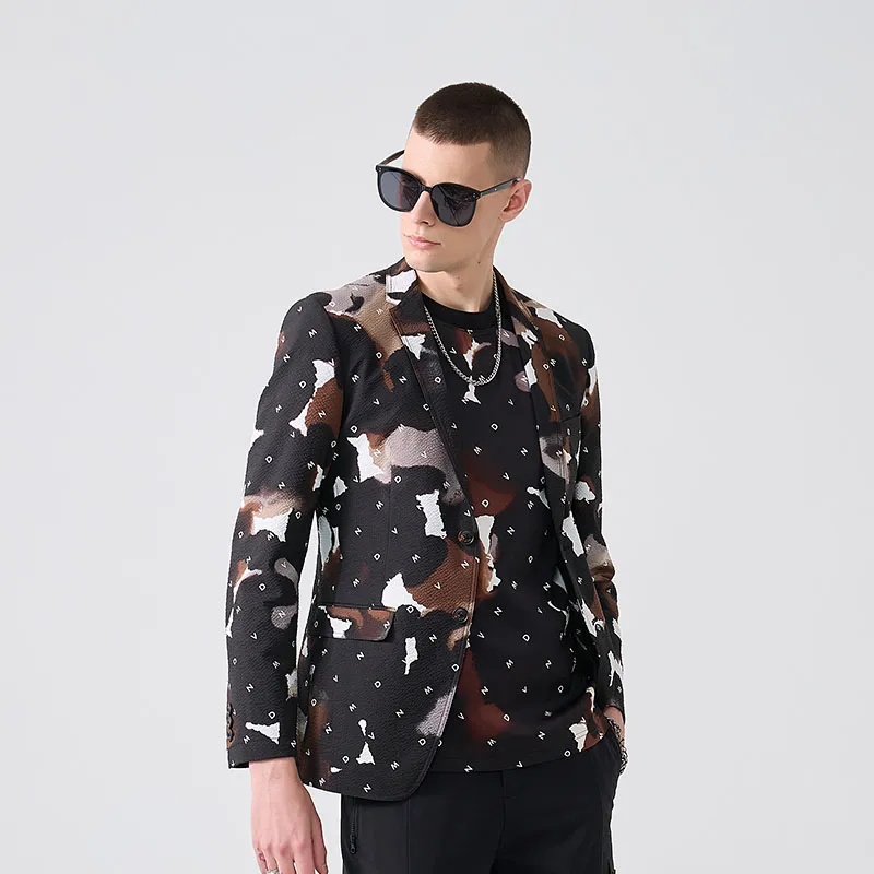 DAVID NAMAN Business Suits Men Camel-6