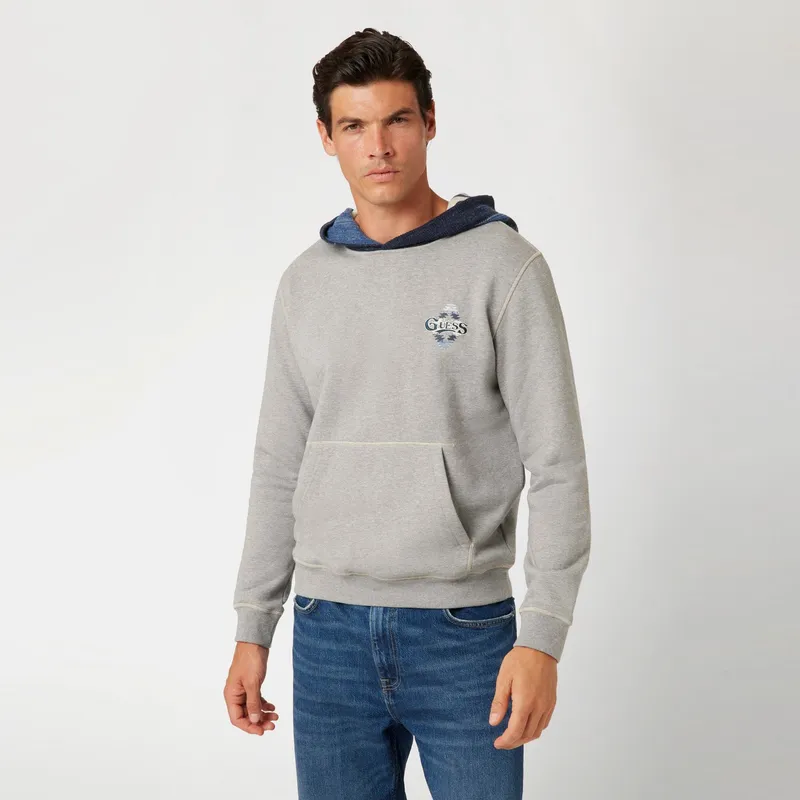 GUESS Sweatshirts Men MRH Gray-2