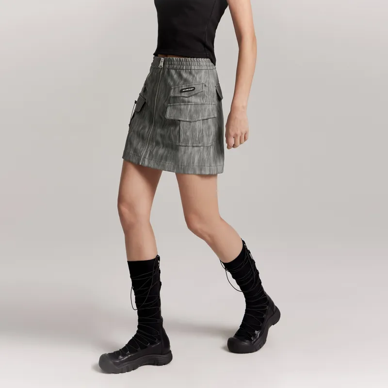 NO ONE ELSE Casual Short Skirts Women's Gray-2